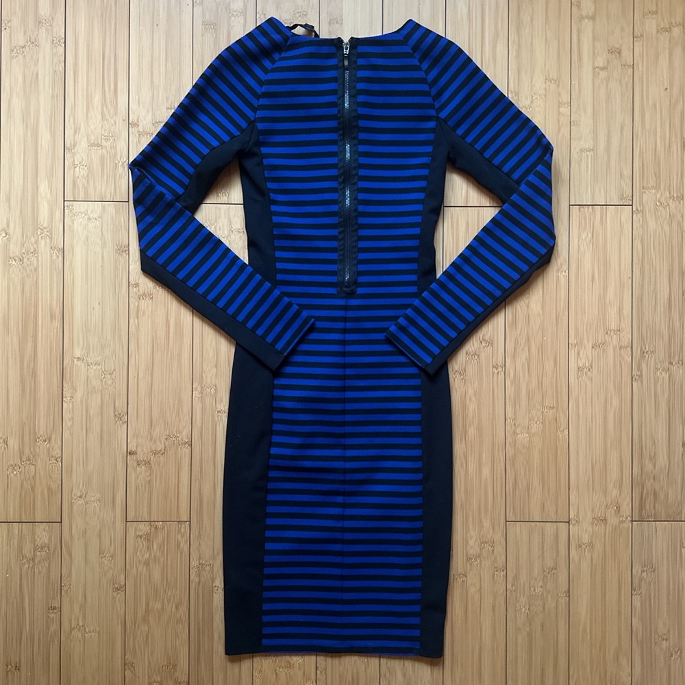 Felicity & Coco Black & Royal Blue Stripe Bodycon… - image 6